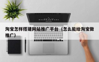昭通淘宝怎样搭建网站推广平台（怎么能给淘宝做推广）