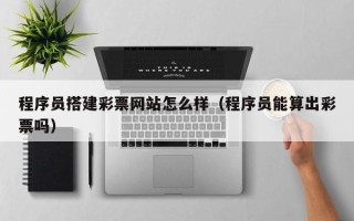 昭通程序员搭建彩票网站怎么样（程序员能算出彩票吗）